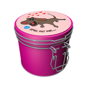Doggudeli Large Round Tin Pink
